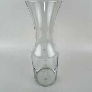 Libbey Water Juice Carafe Decanter Etched Atomic Star